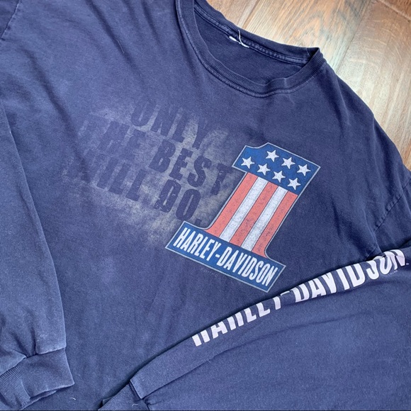 Harley David Rugged Ripped Long Sleeve Shirt XL - Picture 2 of 9
